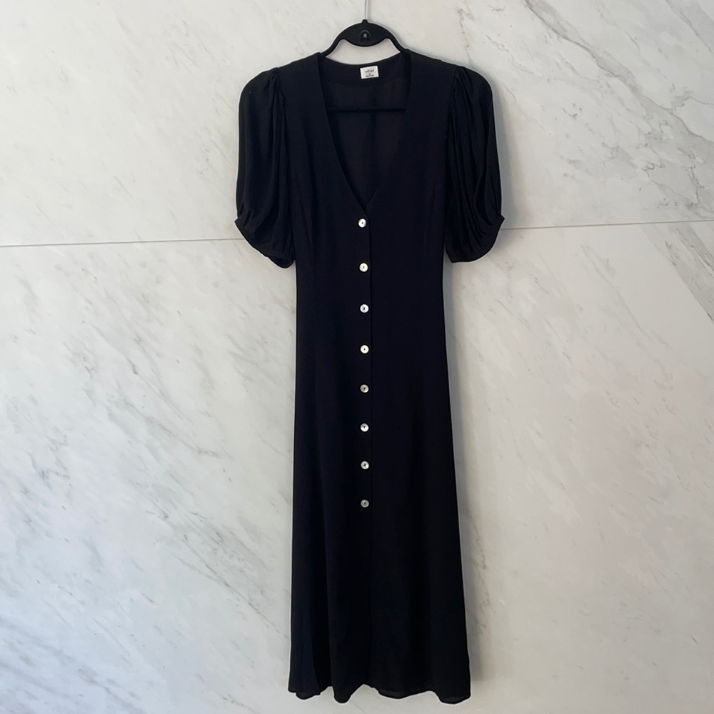 Wilfred button up puff sleeve dress
